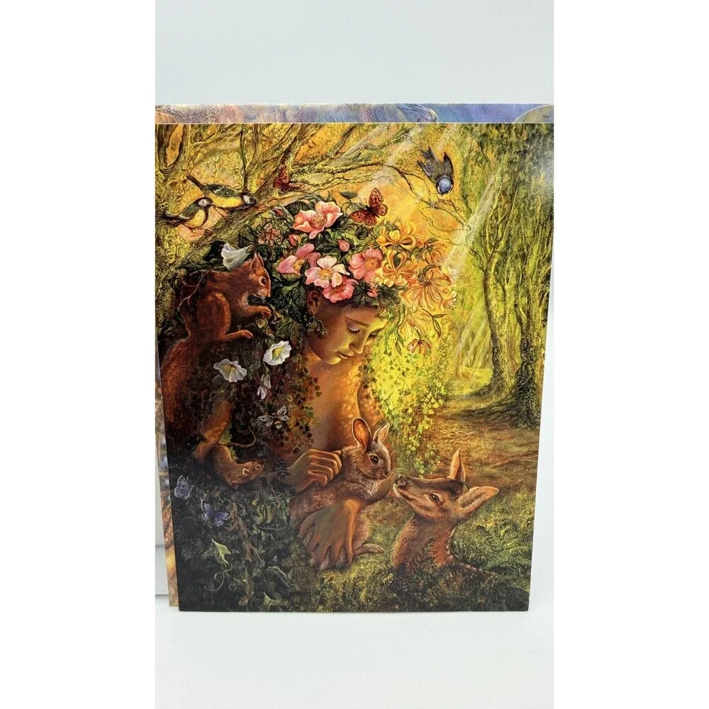 Two Vintage 1981 Josephine Wall Greeting Cards Fantasy Art + BONUS Fairy Card